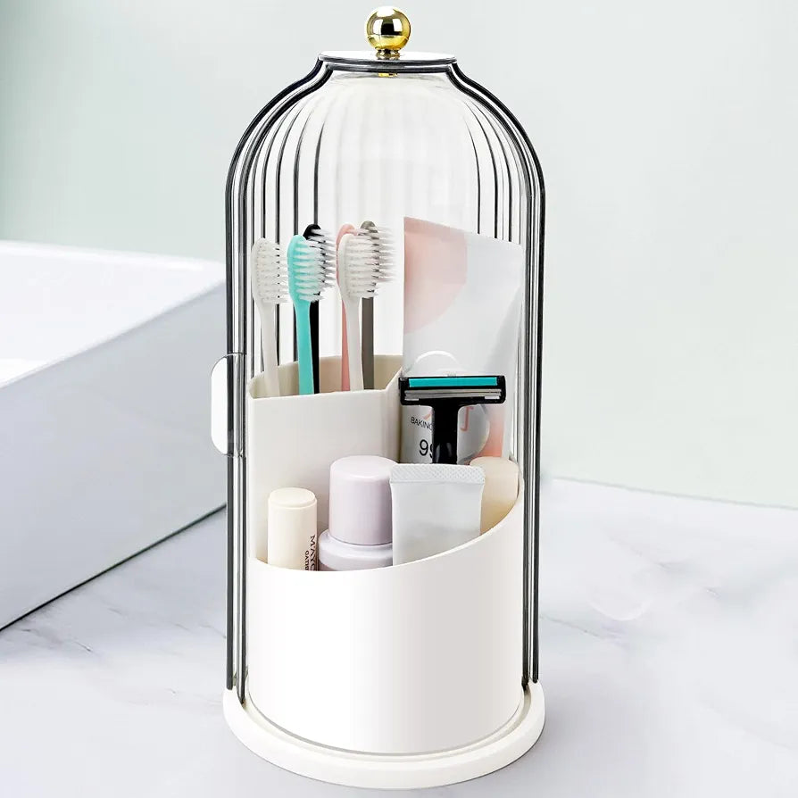 Rotating 3 Slots Tooth Brush & Toothpaste Holder