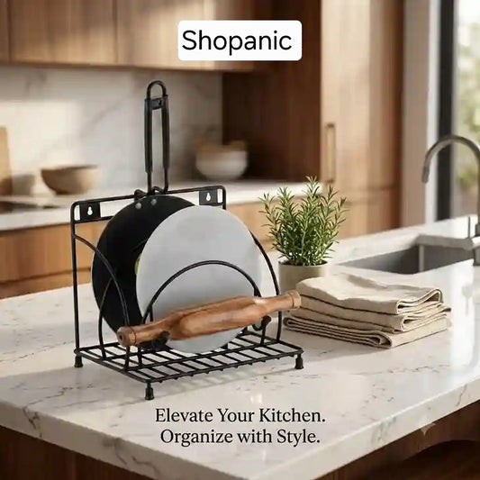 Chakla Belan Stand – Stainless Steel 4 in 1 Chakla Belan Stand for Kitchen