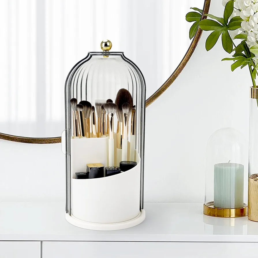 Rotating 3 Slots Tooth Brush & Toothpaste Holder